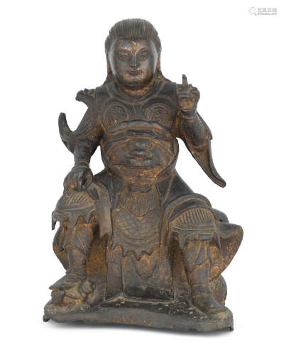 Ming Dynasty A large bronze figure of Zhenwu