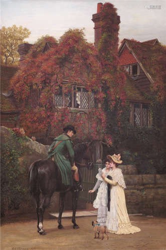 亚瑟·莱利·费农（1841～1922） 1896年 信差 布面油画