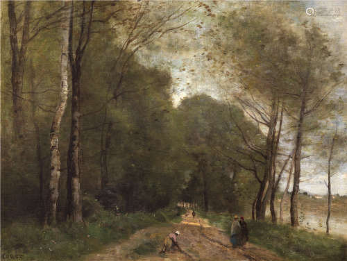 让·巴普蒂斯特·卡米耶·柯罗（1796～1875） 夏曰小径 布面油画