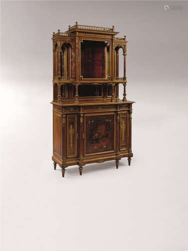 约1880年 非同寻常的法国桃花心木断层式展示柜
