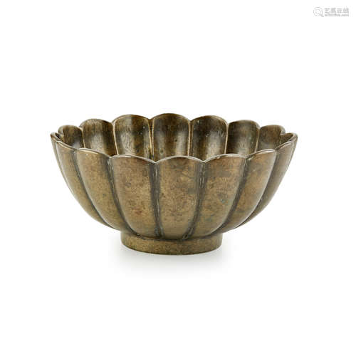 BRONZE LOBED BOWL