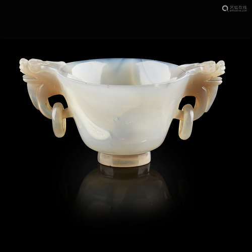 CARVED AGATE LIBATION CUP