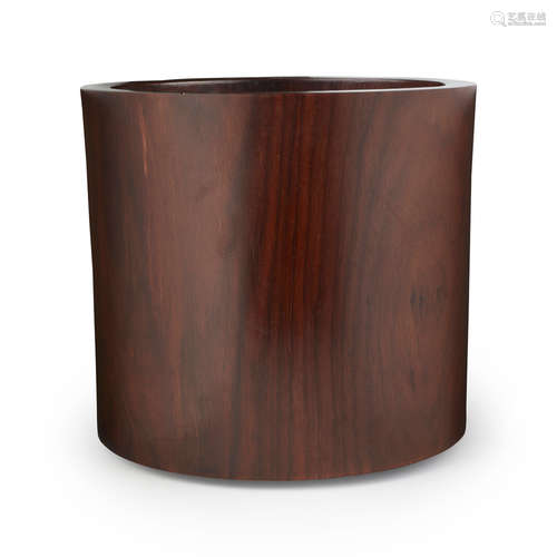 EXCEPTIONALLY LARGE HARDWOOD BRUSHPOT