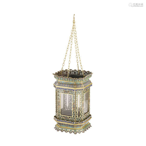 CLOISONNÉ ENAMEL LANTERN