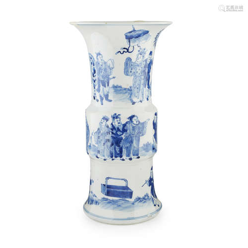 BLUE AND WHITE 'ROMANCE OF THE THREE KINGDOMS' VASE