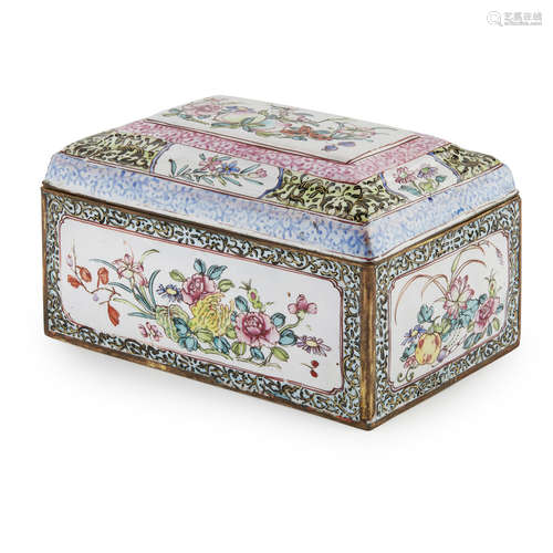 CANTON ENAMEL BOX AND COVER