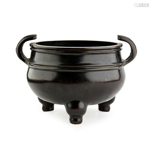 LARGE BRONZE TRIPOD CENSER