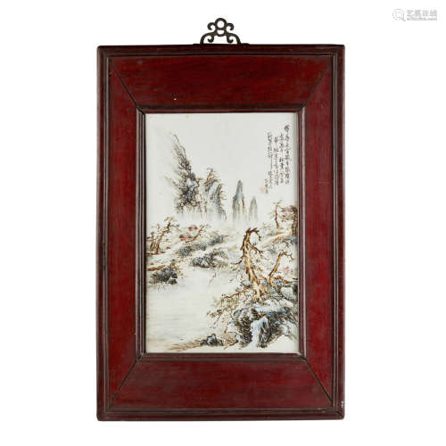 QIANJIANG-DECORATED PORCELAIN PLAQUE