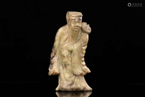 JADE CARVED SHOU STAR FIGURE