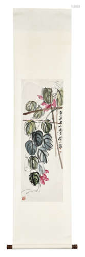 QI BAISHI: INK AND COLOR ON PAPER PAINTING 'BEANS'