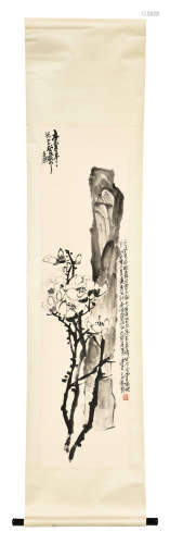 WU CHANGSHUO: INK ON PAPER PAINTING 'FLOWERS'