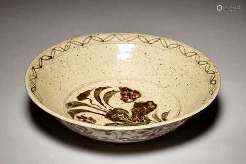 WHITE GLAZED 'LOTUS' BOWL