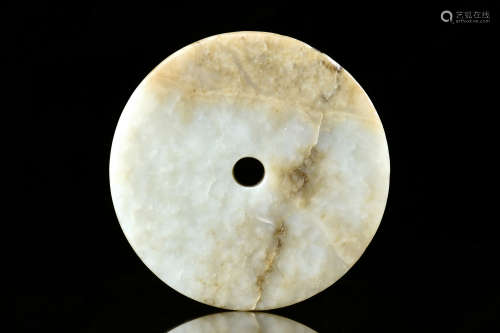 JADE CARVED DISC, BI