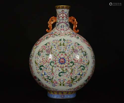 Qianlong Mark, A Famille Rose Moonflask