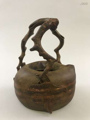 A Bamboo Carved Teapot