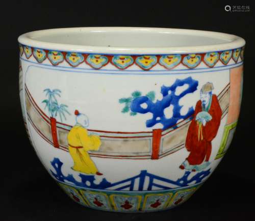 Qianlong Mark, A Wucai Glazed Jar