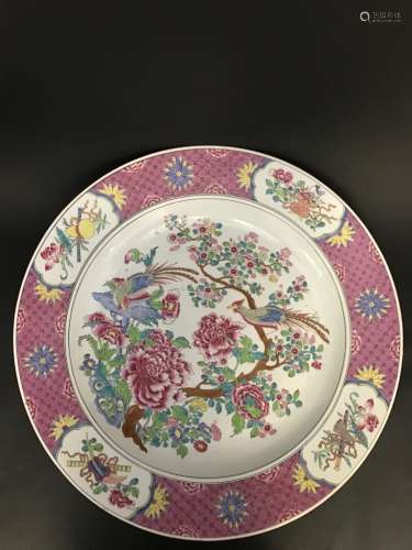 A Famille Rose Large Dish