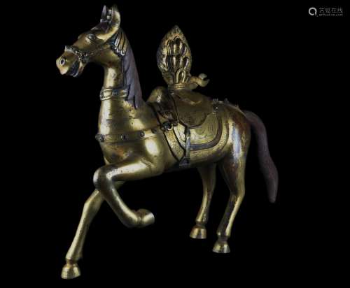 A Gilt Bronze Horse