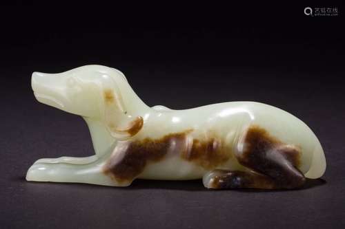 A White Jade Dog Ornament