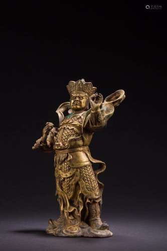 A Gilt Bronze Virudhaka