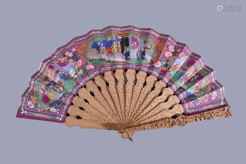 A Chinese 'Mandarin' Fan, second half of the 19th century