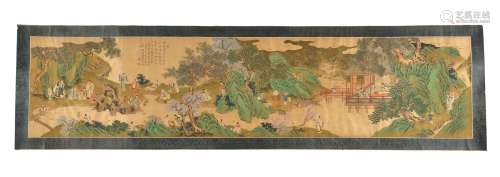 A Chinese scroll painting by Fang Yuejuan , Qing Dynasty