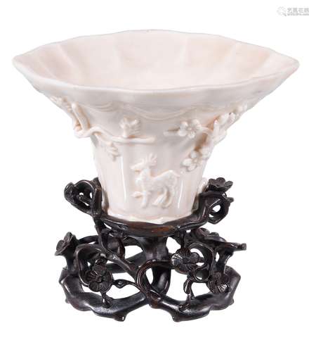 A Chinese Dehua libation cup , 17th/18th century