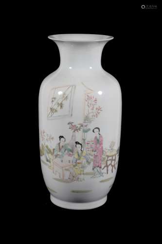 A Chinese Famille Rose vase, 20th century