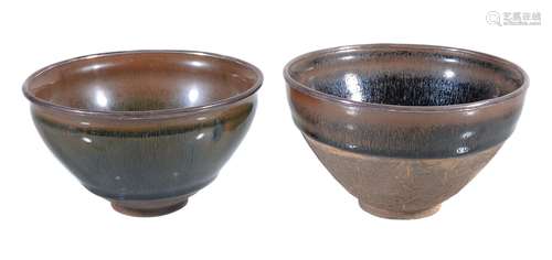 A Chinese Jian 'Hare's Fur' tea bowl , the bowl is covered overall with a...