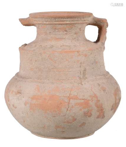 A terracotta jar , probably Ghandara, 4-5th century