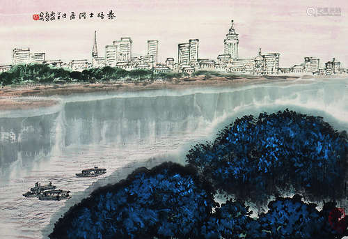 亚明 山水