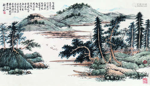 谢稚柳 山水