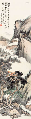 杨 逸（1864-1929） 树叶酣青 纸本设色 立轴