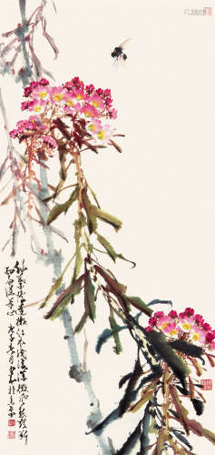 赵少昂（1905-1998） 夹竹桃 纸本设色 镜心