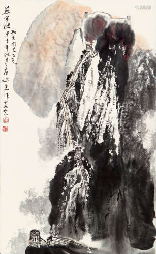 白庚延（1940-2007） 燕塞秋 纸本设色 立轴