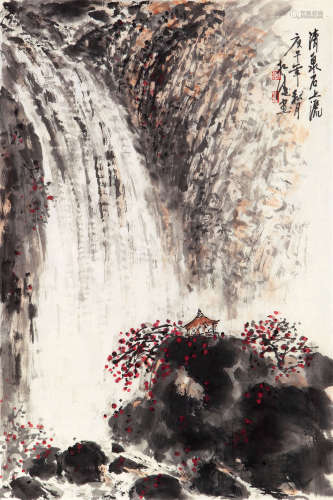 赵松涛（1916-1993） 清泉石上流 纸本设色 镜心