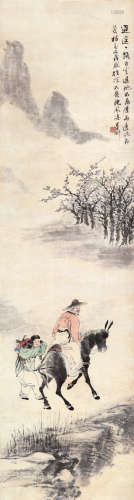 倪 田（1855-1919） 觅华图 纸本设色 立轴