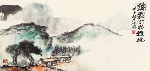 朱屺瞻（1892-1996） 秋山图 纸本设色 镜心