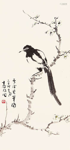 霍春阳（b.1946） 雪化见花开 纸本设色 镜框