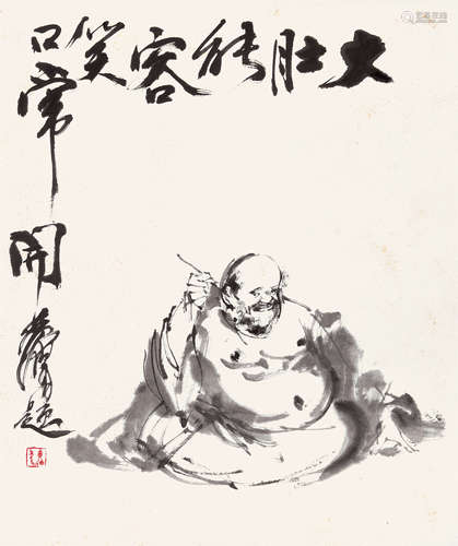 黄 胄（1925-1997） 笑口常开 纸本水墨 镜心