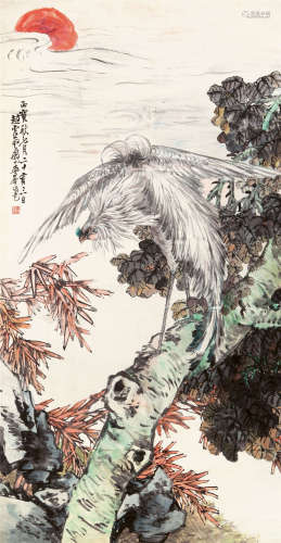 赵云壑（1874-1955） 凤凰 纸本设色 立轴