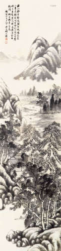 何维朴（1842-1922） 兹山卧平野 纸本水墨 立轴