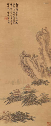 吴佩孚（1874-1939） 天秀峰 纸本设色 立轴