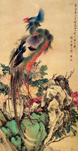 张兆祥（1852-1908） 富贵祥瑞图 纸本设色 立轴