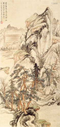 吴湖帆（1894-1968） 李营丘寒林图 纸本设色 立轴