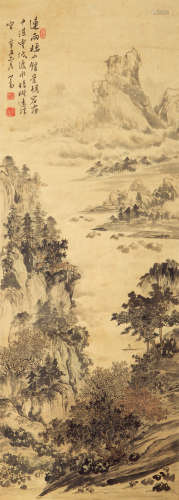 溥 儒（1896-1963） 连雨棲山 纸本设色 立轴