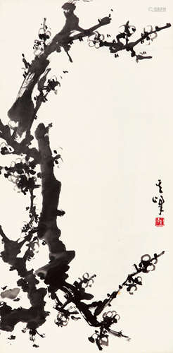 孙其峰（b.1920） 墨梅 纸本水墨 镜心