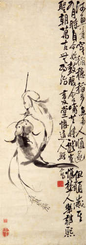 李 鱓（1686-1756） 连年有余 纸本水墨 立轴