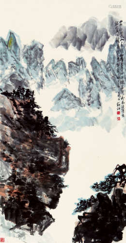王学仲（1925-2013） 山河壮丽 纸本设色 立轴