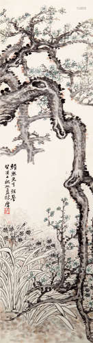 陈 摩（1886-1945） 清香图 纸本设色 立轴